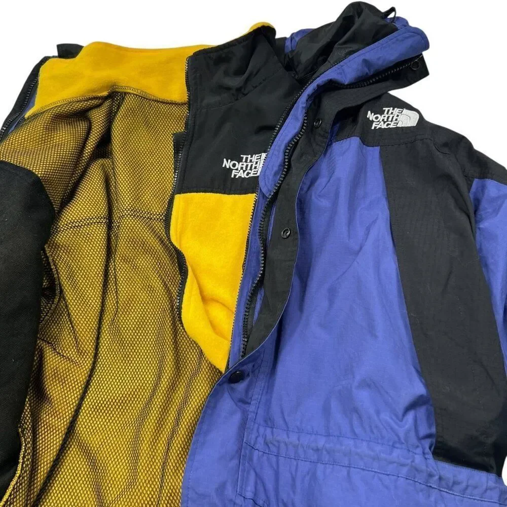 Vintage The North Face Men's Gore-Tex Waterproof Jacket Blue Outdoor Rain Sz XXL
